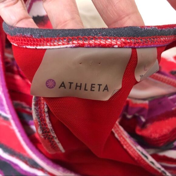 Athleta Top Size Large Vibrant Colors Built in Bra - Picture 10 of 13